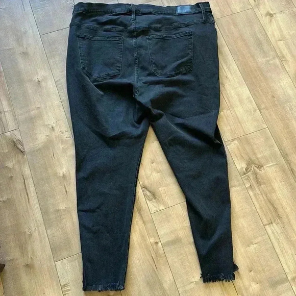 Madewell 10 Inch High Rise Skinny Jeans Button Front Black Plus Sz 36 Petite - Picture 8 of 10